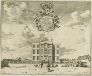 Elmhurst Hall: incisione su rame, nd [1653-1686]