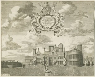 Fisherwick Hall: incisione su rame, nd [1653-1686]