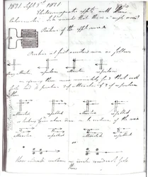 Pagina 72 dal taccuino di Faraday, sull