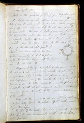 Pagina del diario di Michael Faraday in cui registra la sua scoperta dell