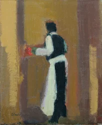 Cameriere parigino, 2015 (olio su lino)