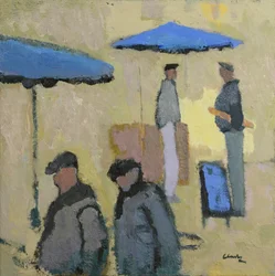 Martedì è giorno di mercato, 2016 (olio su lino)
