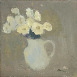 Fiori bianchi, 2016 (olio su lino)