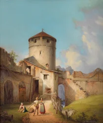 Parte di Kelheim sul Danubio