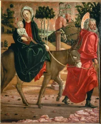 Fuga in Egitto. San Giuseppe che conduce l