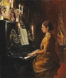 Anna al pianoforte.