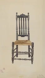Sedia con schienale a balaustra, 1938