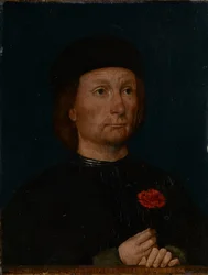 Ritratto di uomo con rosa