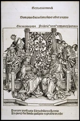 Incontro tra Papa Pio II e Federico III, Imperatore di Germania, ca 1493