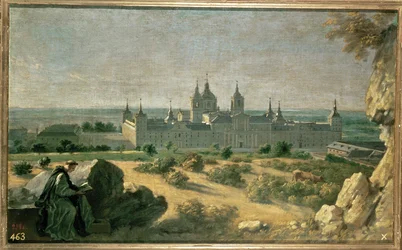 Veduta del Monastero di El Escorial (dipinto su tela)