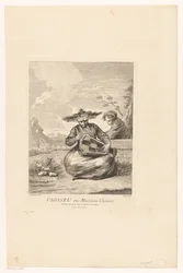 Uomo seduto a gambe incrociate con ghironda (Serie di scene asiatiche dalla collezione del Château de la Muette)