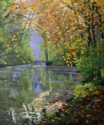 Essonne in autunno, 2021 (dipinto