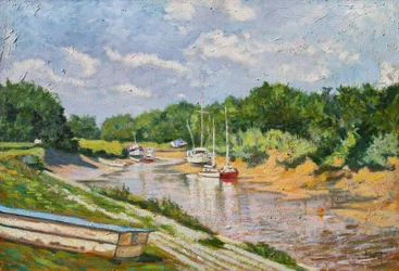 Le Port de Saint Christoly Medoc, 2003 (olio su tavola)
