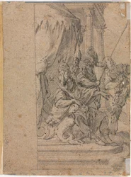 Panthea davanti a Ciro verso, 1655-1660