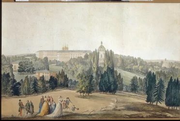 Vista di Tsarskoye Selo. La passeggiata dell