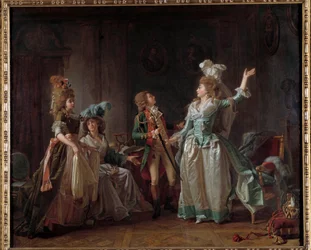 La partenza del drago Dipinto di Michel Garnier (1753-1819). 1780 Dim. 0,54 x 0,65 m. Parigi, Musee Carnavalet