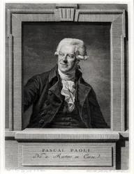 Ritratto di Pascal Paoli, inciso da Benoit Louis Henriquez (1732-1806) 1793