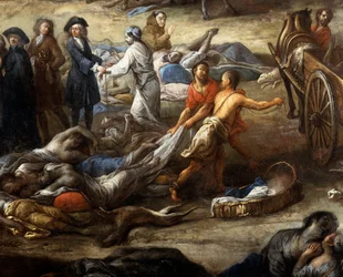Veduta del Cours (di Marsiglia) durante la peste del 1720