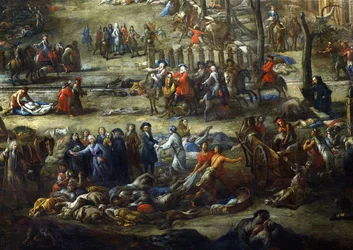 Veduta del Cours Belsunce, Marsiglia, durante la peste del 1720 (dettaglio)