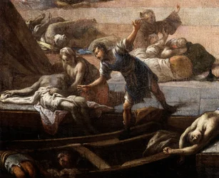 Veduta del Municipio (di Marsiglia) durante la peste del 1720