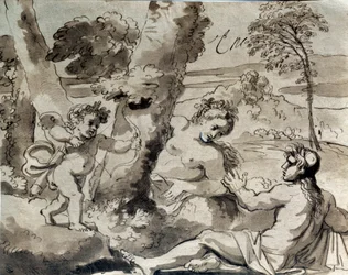 Amore, un pastore e una ninfa
