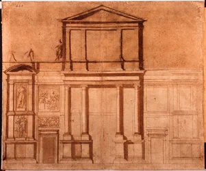 Disegno della facciata di San Lorenzo