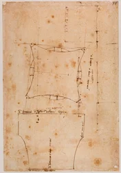 Pianta e alzata di capitello, XVI secolo
