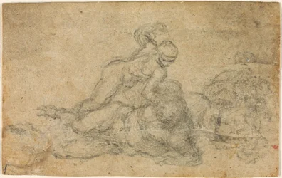 Michelangelo - Davide e Golia. Studi architettonici a righe, ca. 1550-1556, I, 32a