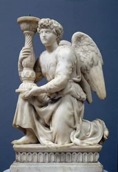 Angelo che tiene un candelabro, 1495