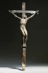 Gruppo della crocifissione di Cristo, il Buon Ladrone e il Cattivo Ladrone