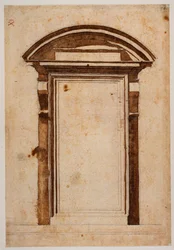 Studio del portale per la Biblioteca Laurenziana