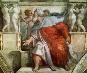 Profeti e Sibille: Ezechiele, soffitto della Cappella Sistina in Vaticano