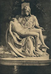 Roma - Basilica di San Pietro. Pietà di Michelangelo, 1910