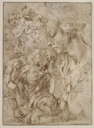 Studi per una Sacra Famiglia con Giovanni Battista bambino, 1505