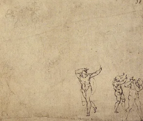 Studio di figure nude: disegno di Michelangelo