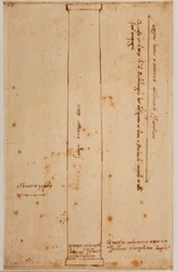 Sezione verticale della colonna per la facciata di San Lorenzo