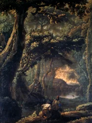Caccia alla folaga, di Michelangelo Cerquozzi detto Michelangelo delle Battaglie, olio su tela, 67x51 cm