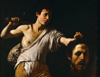 Barocco: Davide con la testa di Golia - Davide con la testa di Golia di Caravaggio, Michelangelo (1571-1610), ca. 1600. Olio su legno, 90,5 x 116. Kunsthistorisches Museum, Vienna