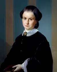 Ritratto di una signora con libro, di Michelangelo Pittatore (1825-1903)