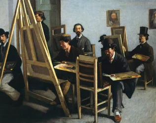 Scuola di pittura, circa 1865