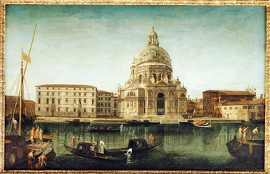 Santa Maria della Salute, Venezia, con Gondole sul Canal Grande