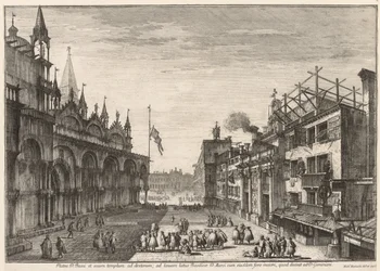 Vedute di Venezia: Piazzetta S. Basso, 1741