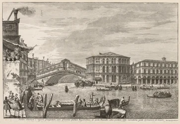 Vedute di Venezia: Il Ponte e il Mercato di Rialto