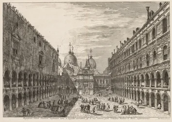 Vedute di Venezia: Il cortile del Palazzo Ducale