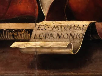 La Musa Thalia, particolare, 1456-57 circa (olio e tempera su pioppo)