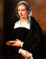 Ritratto di una signora con un velo bianco