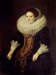 Ritratto di una donna olandese Dipinto di Michiel van Miereveld (1567-1641)