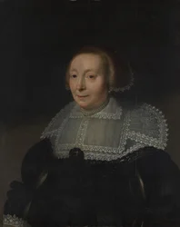 Ritratto di una donna con colletto di pizzo