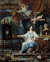 Ritratto allegorico di donna, probabilmente Rachel Ruysch (1664-1750)