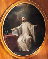 San Bernardo di Chiaravalle, attribuito a Miguel Cabrera (1695-1768)
